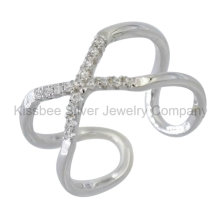 925 Sterling Silver Jewelry Finger CZ Ring (KR3092)